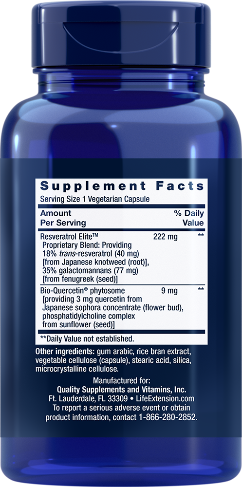 Optimized Resveratrol Elite, 60 Cápsulas Vegetarianas