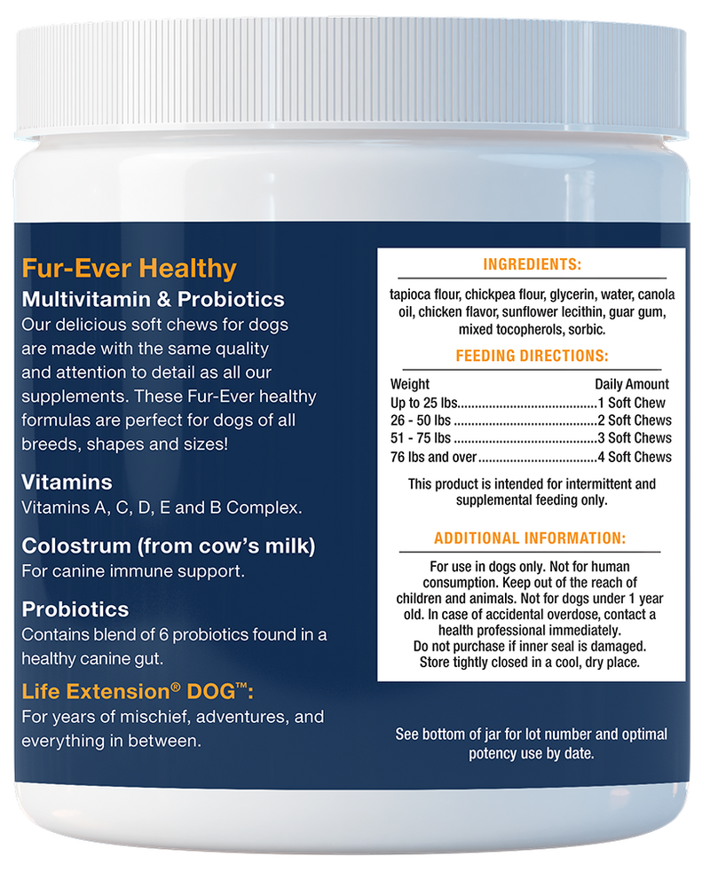 DOG Multivitamin & Probiotics, 90 soft chews