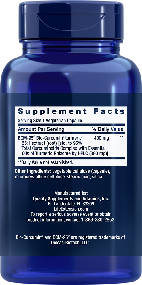 Super Bio-Curcumin® Turmeric Extract, 400 mg, 60 cápsulas vegetarianas - lifeproductsbr