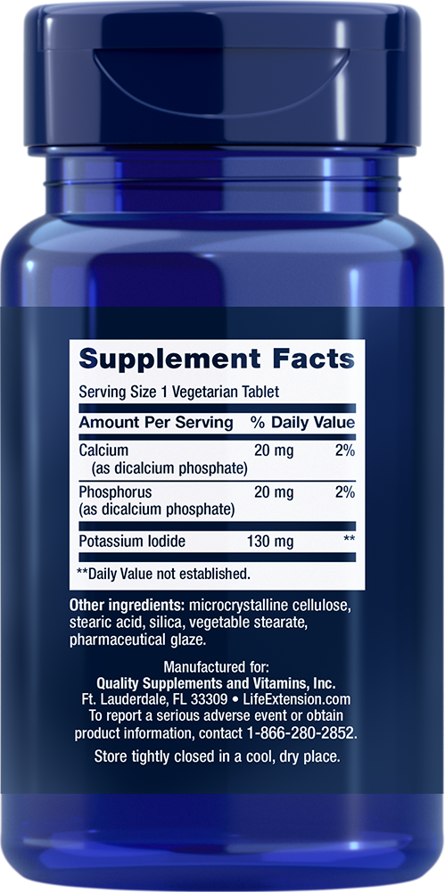 Potassium Iodide comprimidos , 130 mg, 14 comprimidos vegetarianos - lifeproductsbr