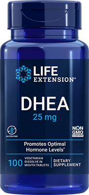 DHEA, 25 mg, 100 Comprimidos Dissolventes - lifeproductsbr