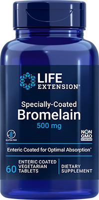 Specially-Coated Bromelain, 500 mg, 60 enteric-coated comprimidos vegetarianos - lifeproductsbr