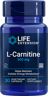 L-Carnitine, 500 mg, 30 cápsulas vegetarianas - lifeproductsbr