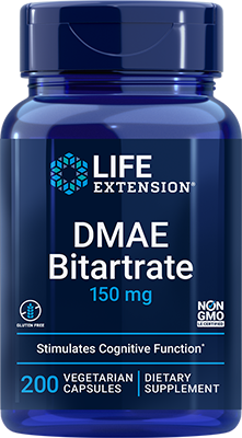 DMAE Bitartrate, 150 mg, 200 Cápsulas Vegetarianas - lifeproductsbr