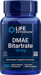 DMAE Bitartrate, 150 mg, 200 Cápsulas Vegetarianas - lifeproductsbr