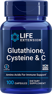 Glutathione, Cysteine & C, 100 Cápsulas - lifeproductsbr