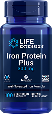 Iron Protein Plus, 300 mg, 100 Cápsulas Vegetarianas - lifeproductsbr