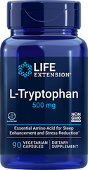 L-Tryptophan, 500 mg, 90  Cápsulas Vegetarianas - lifeproductsbr