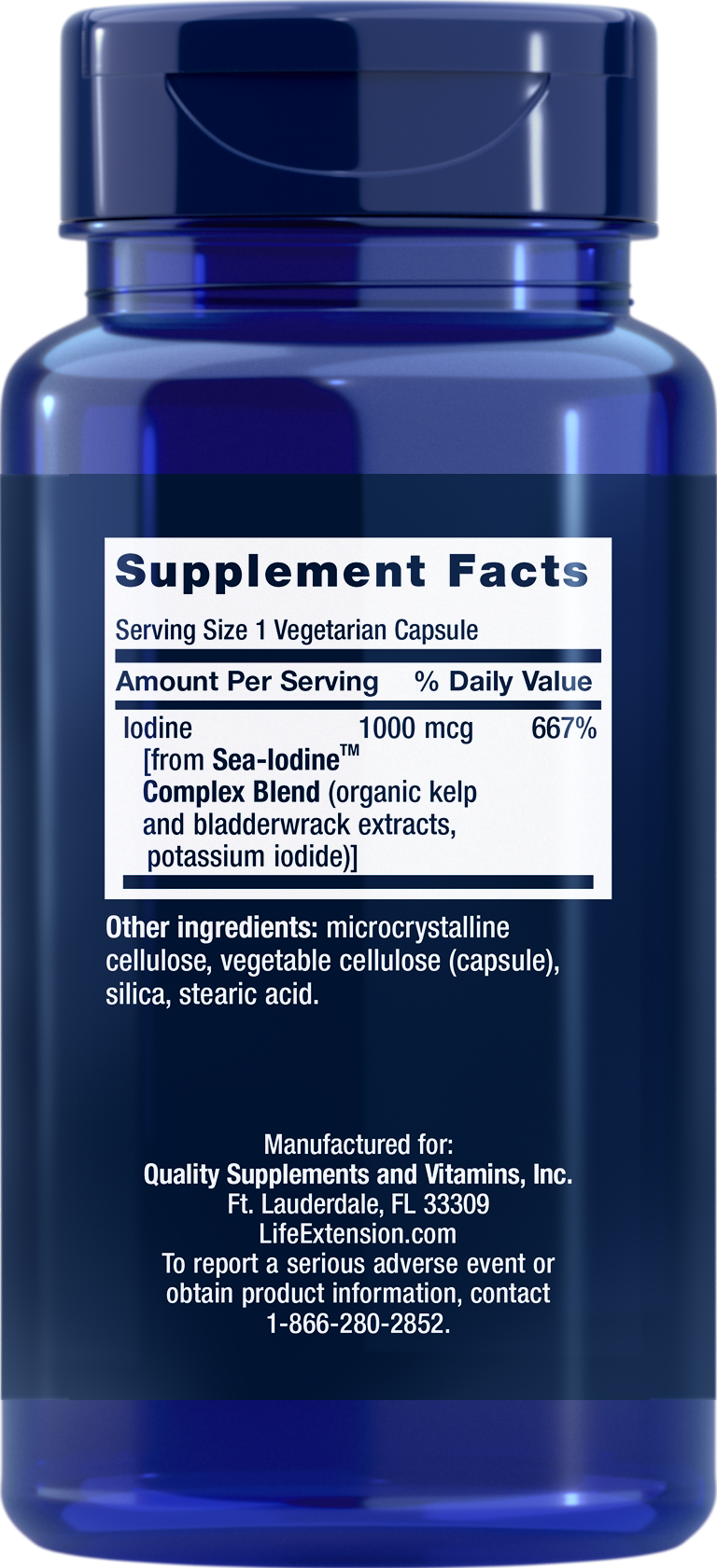 Sea-Iodine™, 1000 mcg, 60  Cápsulas Vegetarianas