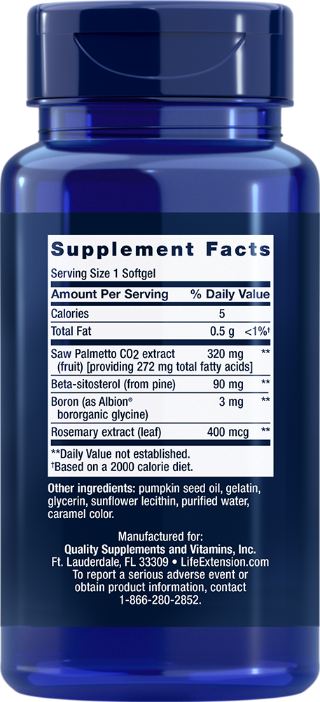 PalmettoGuard® Saw Palmetto and Beta-Sitosterol, 30 Softgels - lifeproductsbr