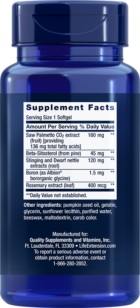 PalmettoGuard® Saw Palmetto/Nettle Root Formula with Beta-Sitosterol, 60 Softgels - lifeproductsbr