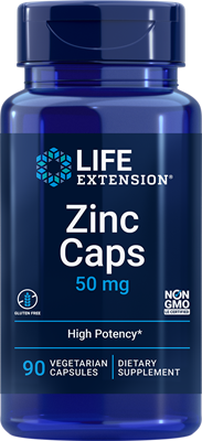 Zinco Caps, 50 mg, 90 Cápsulas Vegetarianas - Life Products Br