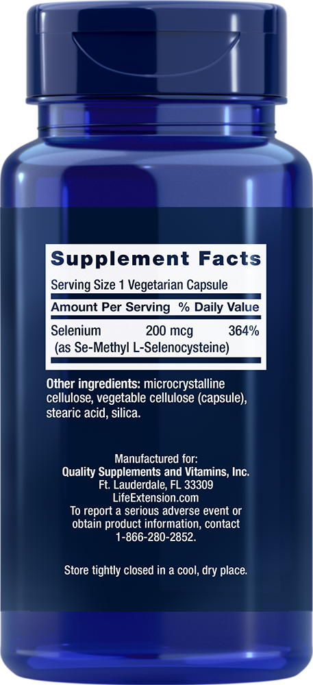 Se-Methyl L-Selenocysteine, 200 mcg, 90 Cápsulas Vegetarianas - lifeproductsbr