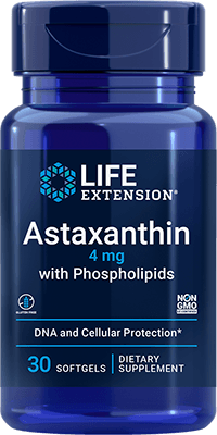 Astaxanthin with Phospholipids, 4 mg, 30 Softgels - lifeproductsbr