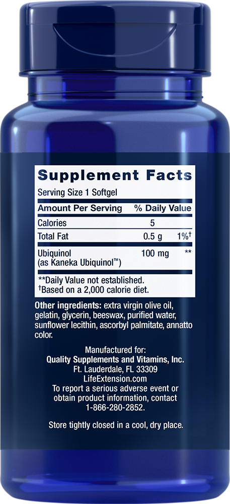 Super Ubiquinol CoQ10, 100 mg, 60 Softgels - Life Products Br