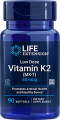 Low Dose Vitamin K2, 45 mcg, 90 Softgels - lifeproductsbr