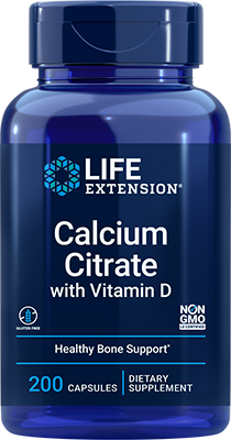 Calcium Citrate with Vitamin D, 200 Cápsulas - lifeproductsbr