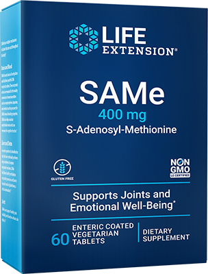 SAMe, 400 mg, 60 enteric-coated Comprimidos Vegetarianos - lifeproductsbr