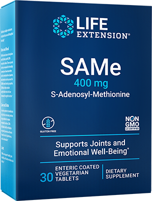 SAMe, 400 mg, 30 enteric-coated Comprimidos Vegetarianos - lifeproductsbr