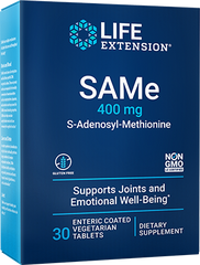 SAMe, 400 mg, 30 enteric-coated Comprimidos Vegetarianos - lifeproductsbr