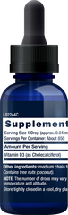 Vitamina D3 Líquida, 50 mcg (2000 IU), 29.57 ml - lifeproductsbr