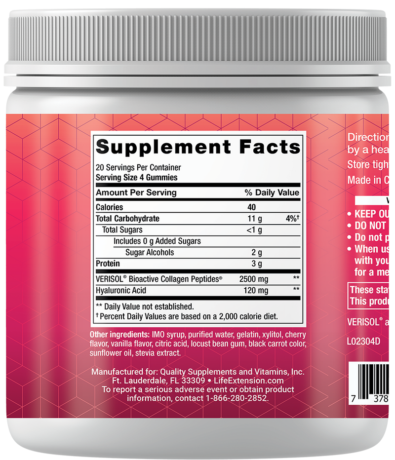 Gummy Science™ Youthful Collagen (Cherry), 80 gummies - lifeproductsbr