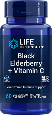 Black Elderberry + Vitamin C, 60 Cápsulas Vegetarianas - lifeproductsbr