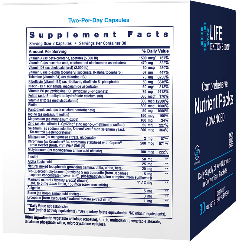 Comprehensive Nutrient Packs Advanced, 30 packets - lifeproductsbr